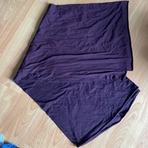 Blanket scarf maroon cotton stretchy and warm